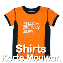 Kindercollectie UV werende shirts met korte mouwen